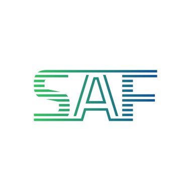Modern SAF Logo Tasarımı. SAF Minimalist, Profesyonel ve İş Kimliği için Çok Yönlü Markalaştırma Simgesi
