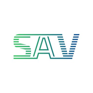 Modern SAV Logo Tasarımı. SAV Minimalist, Profesyonel ve İş Kimliği için Çok Yönlü Markalaştırma Simgesi