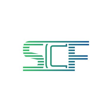 Modern SCF Logo Tasarımı. SCF Minimalist, Profesyonel ve İş Kimliği için Çok Yönlü Markalaştırma Simgesi