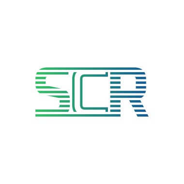 Modern SCR Logo Tasarımı. SCR Minimalist, Profesyonel ve İş Kimliği için Çok Yönlü Markalaştırma Simgesi
