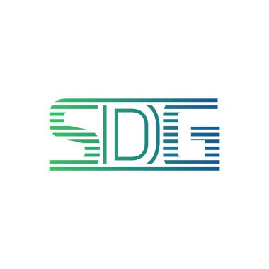 Modern SDG Logo Tasarımı. SDG 'nin Minimalist, Profesyonel ve İşletme Kimliği İçin Çok Yönlü Markalaşma Simgesi