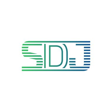 Modern SDJ Logo Tasarımı. İş Kimliği için SDJ Minimalist, Profesyonel ve Çok Yönlü Markalaştırma Simgesi