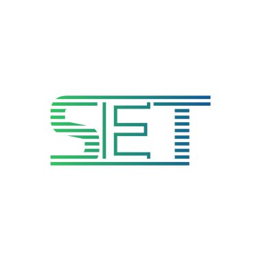 Modern SET Logo Tasarımı. SET Minimalist, Profesyonel ve İş Kimliği için Çok Yönlü Markalaştırma Simgesi