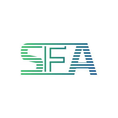 Modern SFA Logo Tasarımı. İş Kimliği için SFA Minimalist, Profesyonel ve Çok Yönlü Markalaştırma Simgesi