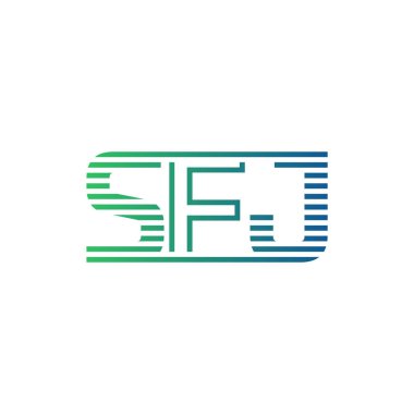 Modern SFJ Logo Tasarımı. SFJ Harfi Minimalist, Profesyonel ve İşletme Kimliği İçin Çok Yönlü Markalaşma Simgesi
