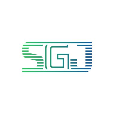 Modern SGJ Logo Tasarımı. SGJ Minimalist, Profesyonel ve Çok Yönlü İşletme Kimliği Simgesi