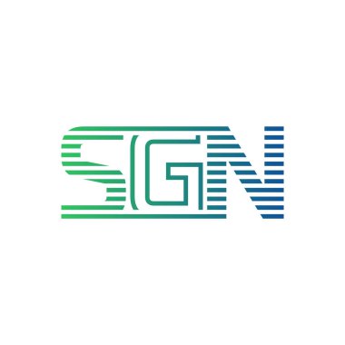 Modern SGN Logo Design. Letter SGN Minimalist, Professional, and Versatile Branding Icon for Business Identity clipart