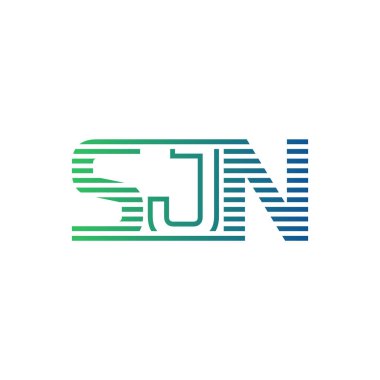 Modern SJN Logo Tasarımı. İş Kimliği için SJN Minimalist, Profesyonel ve Çok Yönlü Markalaştırma Simgesi