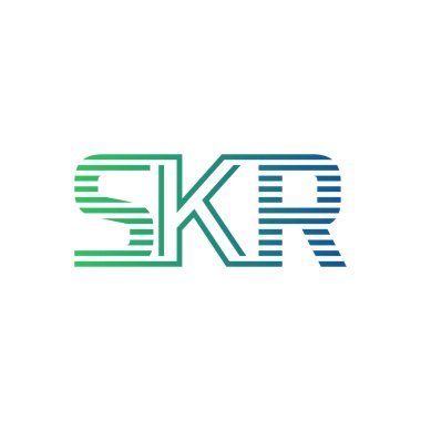 Modern SKR Logo Tasarımı. SKR 'nin Minimalist, Profesyonel ve İşletme Kimliği İçin Çok Yönlü Markalaştırma Simgesi