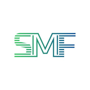 Modern SMF Logo Tasarımı. İş Kimliği için SMF Minimalist, Profesyonel ve Çok Yönlü Markalaştırma Simgesi