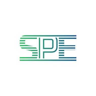 Modern SPE Logo Tasarımı. SPE Minimalist, Profesyonel ve İş Kimliği için Çok Yönlü Markalaştırma Simgesi