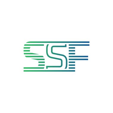 Modern SSF Logo Tasarımı. SSF Minimalist, Profesyonel ve İş Kimliği için Çok Yönlü Markalaştırma Simgesi