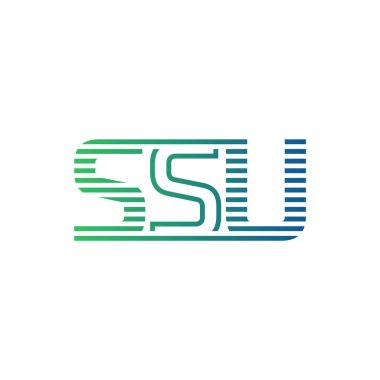 Modern SSU Logo Tasarımı. SSU Minimalist, Profesyonel ve Çok Yönlü İşletme Kimliği Simgesi