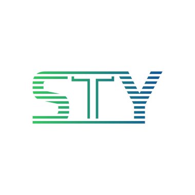 Modern STY Logo Tasarımı. STY Minimalist, Profesyonel ve İş Kimliği için Çok Yönlü Markalaştırma Simgesi