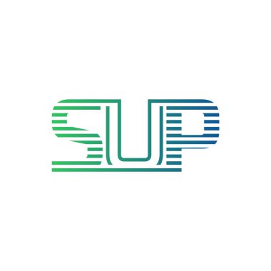 Modern SUP Logo Tasarımı. SUP Minimalist, Profesyonel ve İş Kimliği için Çok Yönlü Markalaştırma Simgesi