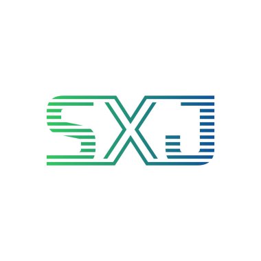 Modern SXJ Logo Tasarımı. SXJ Harfi Minimalist, Profesyonel ve İş Kimliği için Çok Yönlü Markalaştırma Simgesi