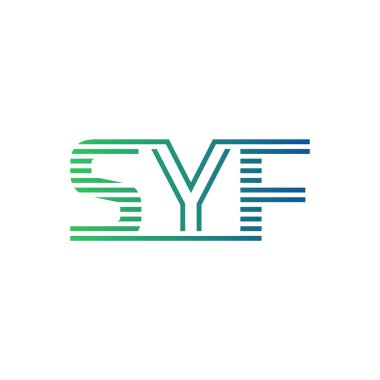 Modern SYF Logo Tasarımı. İş Kimliği için SYF Minimalist, Profesyonel ve Çok Yönlü Markalaştırma Simgesi