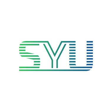Modern SYU Logo Tasarımı. SYU Minimalist, Profesyonel ve Çok Yönlü İşletme Kimliği Simgesi