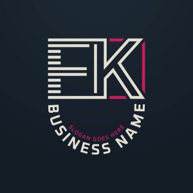 Letter FK Premium Logo Design, FK Modern Business Logo Design clipart