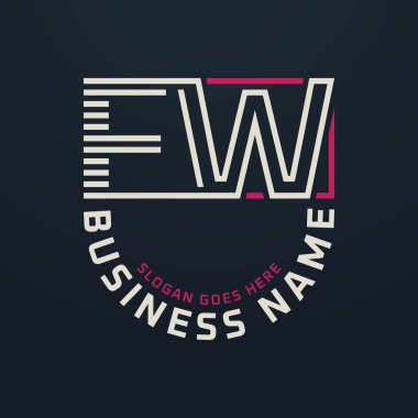 Letter FW Premium Logo Design, FW Modern Business Logo Design clipart