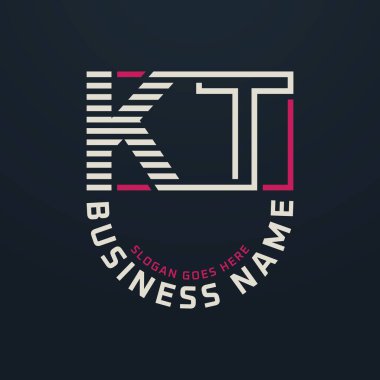 Letter KT Premium Logo Design, KT Modern Business Logo Design clipart