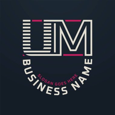 Letter UM Premium Logo Design, UM Modern Business Logo Design clipart