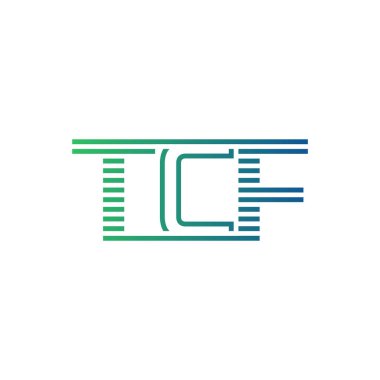 Modern TCF Logo Tasarımı. İş Kimliği için TCF Minimalist, Profesyonel ve Çok Yönlü Markalaştırma Simgesi