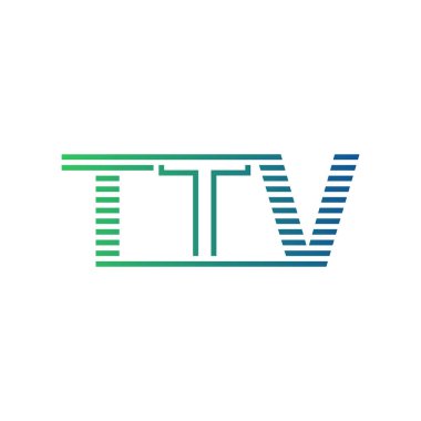 Modern TTV Logo Tasarımı. TTV Minimalist, Profesyonel ve İş Kimliği için Çok Yönlü Markalaştırma Simgesi