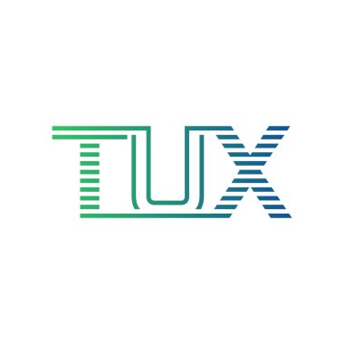 Modern TUX Logo Tasarımı. TUX Harfi Minimalist, Profesyonel ve İşletme Kimliği İçin Çok Yönlü Markalaşma Simgesi
