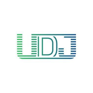 Modern UDJ Logo Tasarımı. İş Kimliği için UDJ Minimalist, Profesyonel ve Çok Yönlü Markalaştırma Simgesi