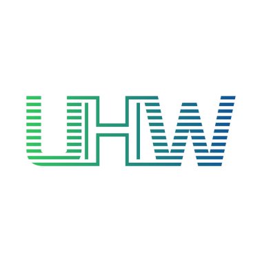 Modern UHW Logo Tasarımı. İş Kimliği için UHW Minimalist, Profesyonel ve Çok Yönlü Markalaştırma Simgesi