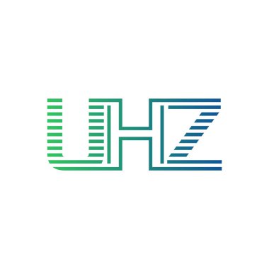 Modern UHZ Logo Tasarımı. İş Kimliği için UHZ Minimalist, Profesyonel ve Çok Yönlü Markalaştırma Simgesi