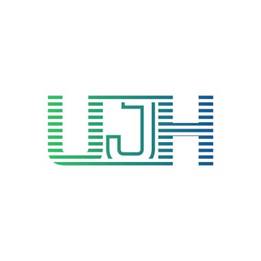 Modern UJH Logo Tasarımı. İş Kimliği için UJH Minimalist, Profesyonel ve Çok Yönlü Markalaştırma Simgesi