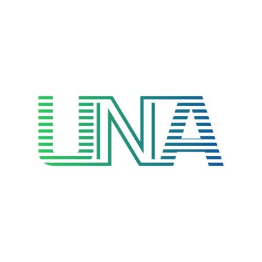 Modern UNA Logo Tasarımı. İş Kimliği için UNA Minimalist, Profesyonel ve Çok Yönlü Markalaştırma Simgesi