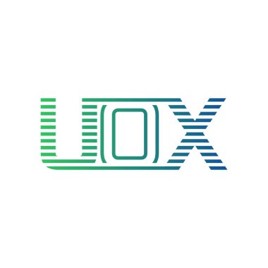 Modern UOX Logo Tasarımı. İş Kimliği için UOX Minimalist, Profesyonel ve Çok Yönlü Markalaştırma Simgesi