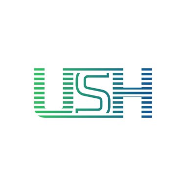 Modern USH Logo Tasarımı. USH Minimalist, Profesyonel ve İş Kimliği için Çok Yönlü Markalaştırma Simgesi