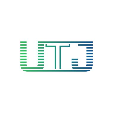 Modern UTJ Logo Tasarımı. İş Kimliği için UTJ Minimalist, Profesyonel ve Çok Yönlü Markalaştırma Simgesi