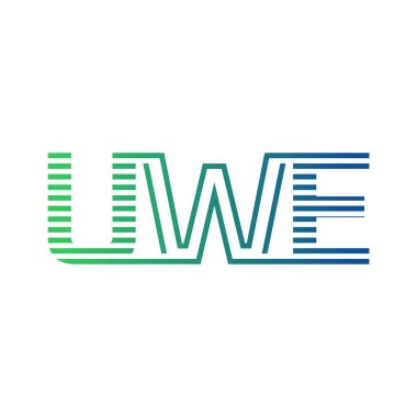 Modern UWE Logo Tasarımı. UWE Minimalist, Profesyonel ve İş Kimliği için Çok Yönlü Markalaştırma Simgesi