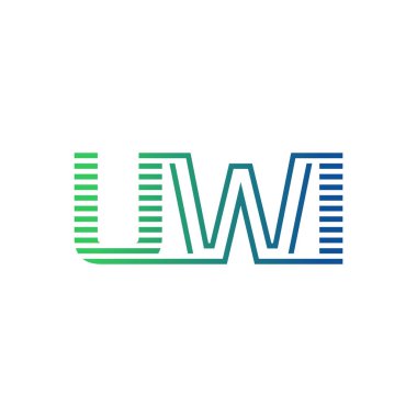 Modern UWI Logo Tasarımı. İş Kimliği için UWI Minimalist, Profesyonel ve Çok Yönlü Markalaştırma Simgesi