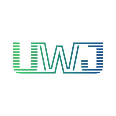 Modern UWJ Logo Tasarımı. İş Kimliği için UWJ Minimalist, Profesyonel ve Çok Yönlü Markalaştırma Simgesi