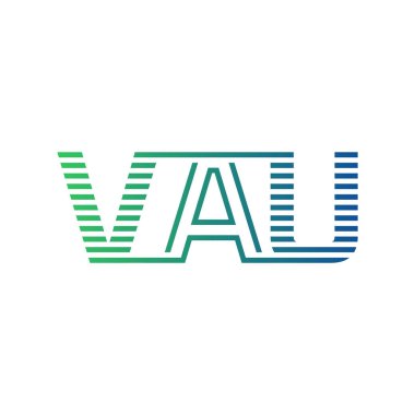 Modern VAU Logo Tasarımı. Harf VAU İş Kimliği Minimalist, Profesyonel ve Çok Yönlü Markalaştırma Simgesi