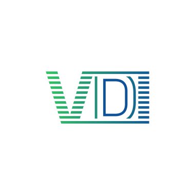 Modern VDI Logo Tasarımı. İş Kimliği için VDI Minimalist, Profesyonel ve Çok Yönlü Markalaştırma Simgesi