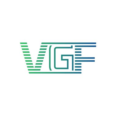Modern VGF Logo Tasarımı. İş Kimliği için VGF Minimalist, Profesyonel ve Çok Yönlü Markalaştırma Simgesi