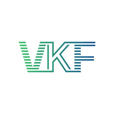 Modern VKF Logo Tasarımı. İş Kimliği için VKF Minimalist, Profesyonel ve Çok Yönlü Markalaştırma Simgesi