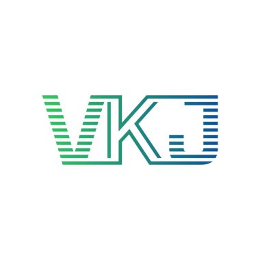 Modern VKJ Logo Tasarımı. İş Kimliği için VKJ Minimalist, Profesyonel ve Çok Yönlü Markalaştırma Simgesi
