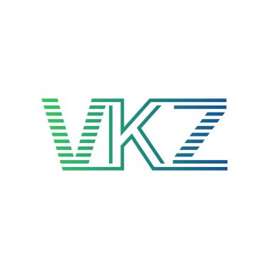 Modern VKZ Logo Tasarımı. İş Kimliği için VKZ Minimalist, Profesyonel ve Çok Yönlü Markalaştırma Simgesi