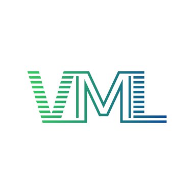 Modern VML Logo Tasarımı. İş Kimliği için VML Minimalist, Profesyonel ve Çok Yönlü Markalaştırma Simgesi