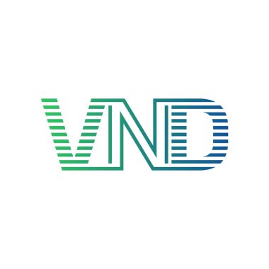 Modern VND Logo Tasarımı. İş Kimliği için VND Minimalist, Profesyonel ve Çok Yönlü Markalaştırma Simgesi