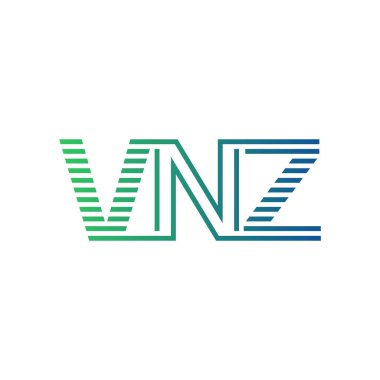 Modern VNZ Logo Tasarımı. İş Kimliği için VNZ Minimalist, Profesyonel ve Çok Yönlü Markalaştırma Simgesi
