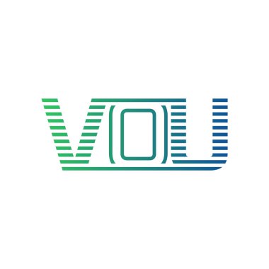 Modern VOU Logo Tasarımı. Harf VOU İş Kimliği Minimalist, Profesyonel ve Çok Yönlü Markalaştırma Simgesi